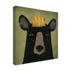 Trademark Fine Art Ryan Fowler 'The Black Bear With Crown' Canvas Art, 24x24 WAP06324-C2424GG